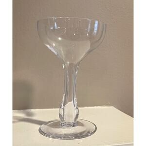 Vintage Hollow Stem Champagne Glasses, Set of 6